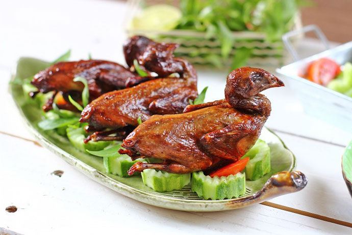 chim cut chien bo – quail fried with butter