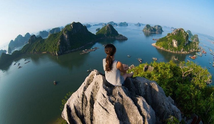 things to do in halong bay - climb mountain