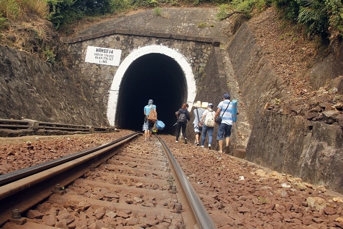 go through the tunnel