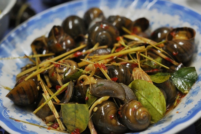 vietnamese street style snails - oc chi le