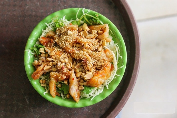 boneless chicken feet salad - nom chan ga rut xuong on to hien thanh street