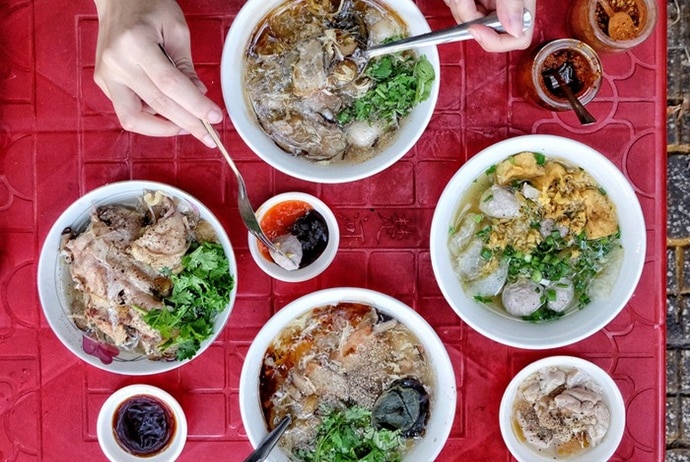 vietnamese crab soup - sup cua on tran doan khanh street