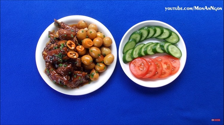 tasty braised pork ribs with quail eggs recipe in vietnam